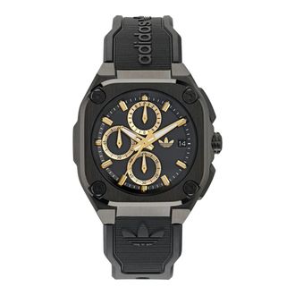 adidas City Tech Three Chrono Horloge - unisex - Horloges - Zwart - ONE Size - Accessoires