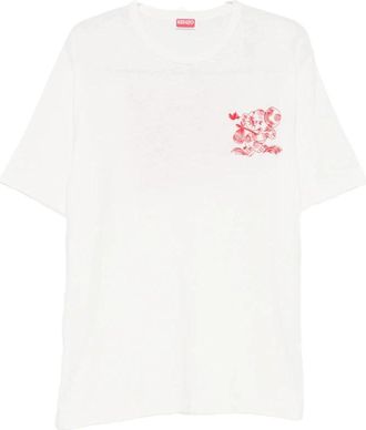 Kenzo T-shirt met ronde hals en korte mouwen - Heren - T-shirts - Wit - L - Tops