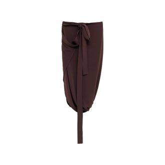Christophe Lemaire Tie-detail Draped Midi Skirt