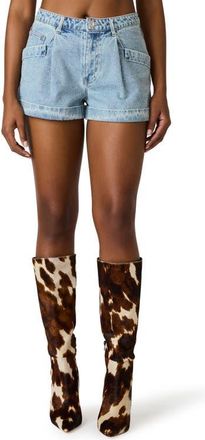 Steve Madden Cici Cuff Denim Short in Seabreeze Blue at Nordstrom, Size 24