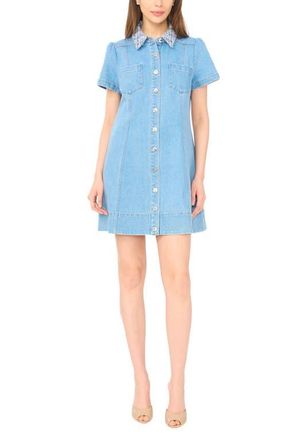 CeCe by Cynthia Steffe Denim Shirtdress in Light Blue Wash at Nordstrom, Size 14