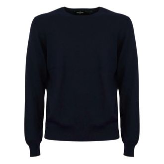 Gran Sasso Cashmere Knitwear, male, Blue, L, Round-neck Knitwear