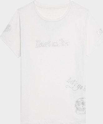 Zadig&Voltaire Alys Strass Hearts on Fire T-Shirt