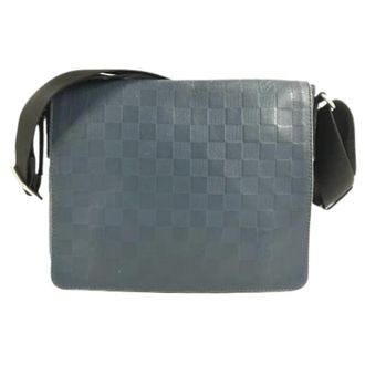 Louis Vuitton Pre-owned Messenger Bag - Heren - Pre-owned - Blauw - Maat: ONE Size Leer