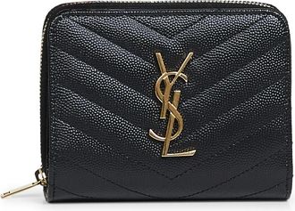 Saint Laurent Wallets & Cardholders, female, Black, Size: ONE SIZE Cassandre Matelass&eacute; Compact Wallet
