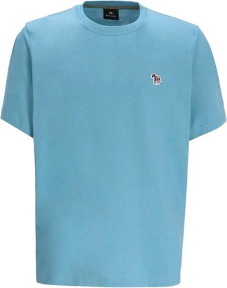 Paul Smith zebra-logo cotton t-shirt - men - pure cotton - XXXL - Blue