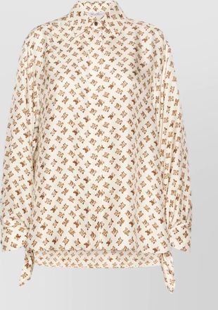 Max Mara silk printed oversized shirt