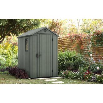 Dmora Caseta De Jard&iacute;n Lagundo, Cobertizo De Jard&iacute;n, Caseta De Jard&iacute;n, Trastero Para Herramientas, 126x185 H205 Cm, Verde - Dmora
