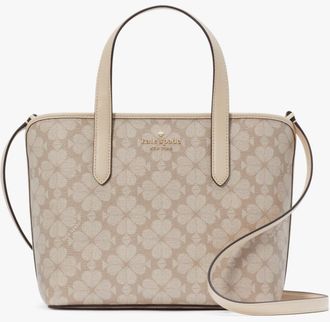 Kate Spade New York Womens Flower Pvc Small Tote - Beige - One Size