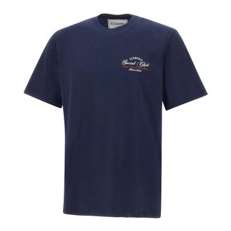 Iceberg T-Shirts, male, Blue, Size: XL Social Club Graphic T-Shirt