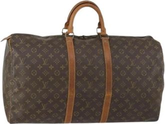 Louis Vuitton Pre-owned Canvas Weekendtas - Dames - Vintage Weekendtas - Bruin - ONE Size - Vintage