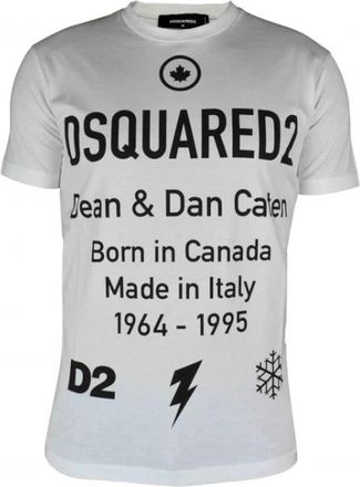 Dsquared2 T-shirt met korte mouwen - Heren - T-shirts - Wit - M - Katoen - Tops
