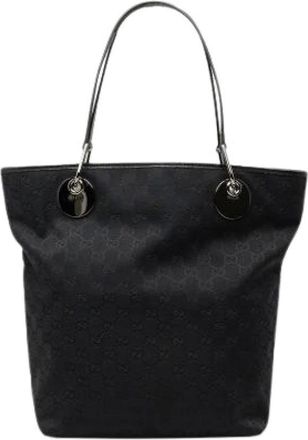 Gucci Pre-owned Eclipse Tote Bag - Dames - Vintage Shopper - Zwart - ONE Size - Leer - Vintage