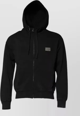 Dolce & Gabbana cotton hooded zip sweatshirt