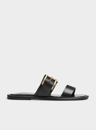 Ami Womens Golden buckle double-strap sandals Women