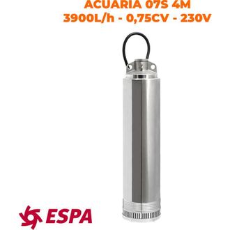 ESPA Espa - Bomba De Agua Sumergible Para Suministro De Agua Acuaria 07s 4m - 3900 L / H - 47,3 M M&aacute;x