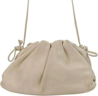 Bottega Veneta Pre-owned Clutches, female, Beige, Size: ONE SIZE Pre-owned Leather Shoulder Bag