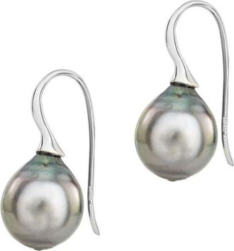 Dower & Hall 9k Gold & Tahitian Pearl Waterfall Earrings