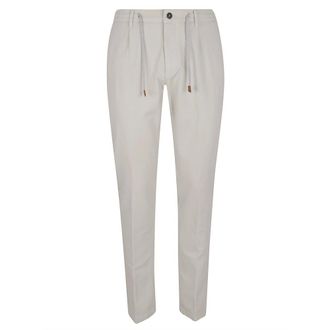 Eleventy Slim-fit Trousers, male, Beige, Size: W36 Neutral Trousers for Casual Outings