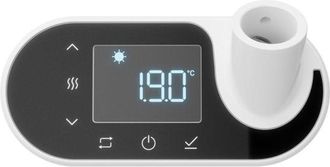 Plieger Nexus thermostaat 14x6.6x6cm ovaal wit/zwart