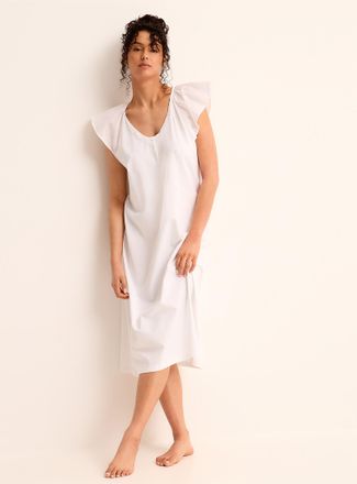 Miiyu Womens Lace-accent jersey long nightgown