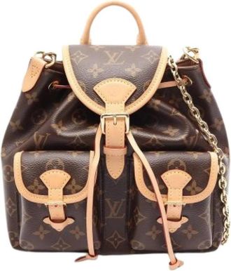 Louis Vuitton Pre-owned Vintage Rugzak - Dames - Vintage Rugzakken - Bruin - ONE Size - Leer - Vintage