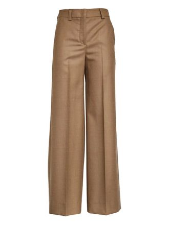 Incotex Neera pressed-crease trousers - women - Virgin Wool - 40 - Brown