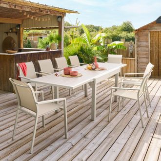 Hesperide Tavolo allungabile 135 270x75,5x90 cm - color argilla Piazza