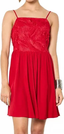 Apricot Womens Sleeveless Mini Dress In Cherry Bomb