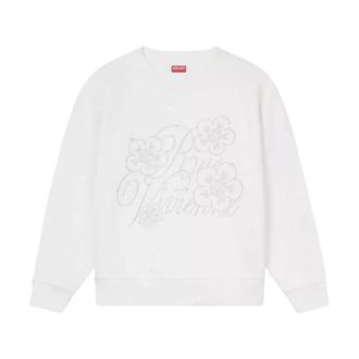 Kenzo Witte Constellation Sweatshirt Kristal Logo - Dames - Sweatshirts - Wit - XS - Katoen - Hoodies & sweatvesten