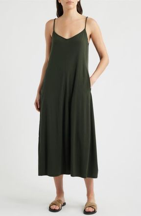 Eileen Fisher Lantern Dress in Seaweed at Nordstrom, Size Xx-Small