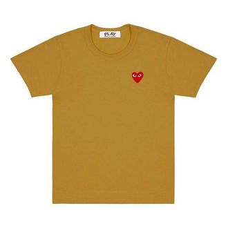 Comme Des Gar&ccedil;ons (WMNS) COMME des GARCONS PLAY Heart Logo Tee Mustard AZ-T211-051-5