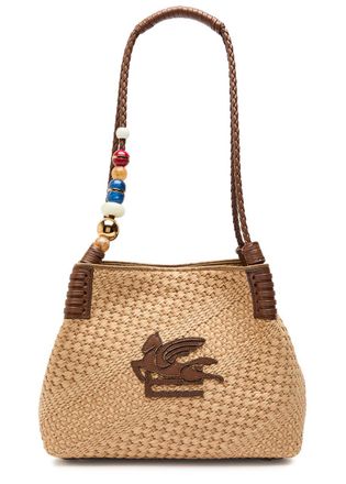 Etro Shopping Libra Raffia Shoulder bag - Natural - One Size