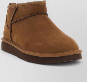 UGG leather ultra mini ankle boots