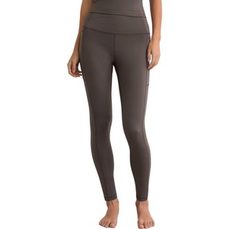 Reiss Lennie High Waist Leggings in Taupe Brown at Nordstrom, Size X-Large
