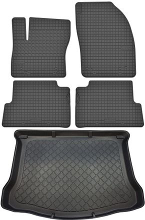 OEM Juego De Alfombrillas De Goma Para Coche Y Alfombrilla Para Maletero Para Ford Kuga I Suv (febrero De 2008 - Enero De 2013)