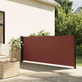 vidaXL Toldo Lateral Retr&aacute;ctil Marr&oacute;n 120x500 Cm Vidaxl
