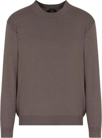 A|X Armani Exchange Trui met ronde hals - Heren - Ronde hals truien - Grijs - L - Wol - Truien & Vesten