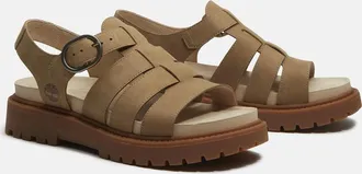 Timberland Womens Timberland Clairemont Way Nubuck Womens Fisherman Sandals - Mid Beige - Brown - Size: E/7