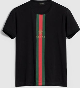 Gucci Cotton Jersey T-shirt With Print, Size XXXL, Black, Ready-to-wear