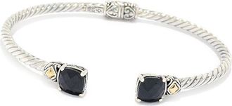 Samuel B. Silver 3.75 Ct. Tw. Black Spinel Bangle
