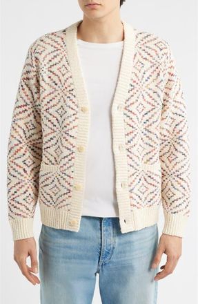 Corridor Mandala Pima Cotton Cardigan in Natural at Nordstrom, Size Xx-Large