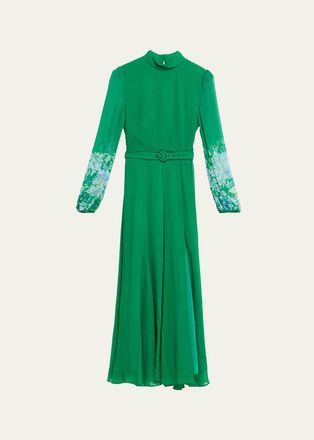 Saloni Jacqui B Silk Georgette Dress