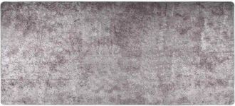 vidaXL Alfombra lavable antideslizante gris 80x300 cm Vidaxl