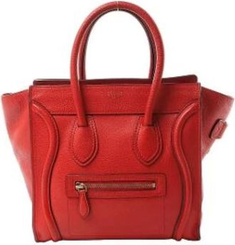 Celine Pre-owned Luggage Micro - unisex - Celine Vintage - Vintage Handbags - Red - ONE SIZE - Pre-owned
