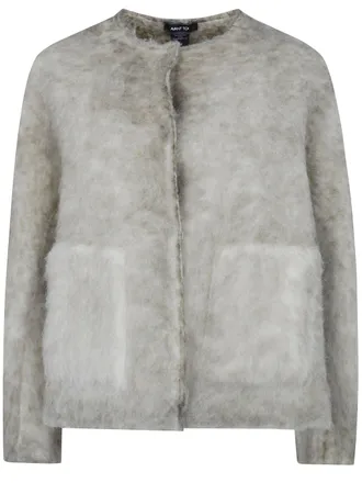 Avant Toi Jacket Hand Painted Alpaca Round Neck