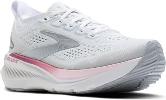 Brooks Glycerin GTS 23 Running Shoe in White/Harbor Mist/Metallic at Nordstrom, Size 11.5