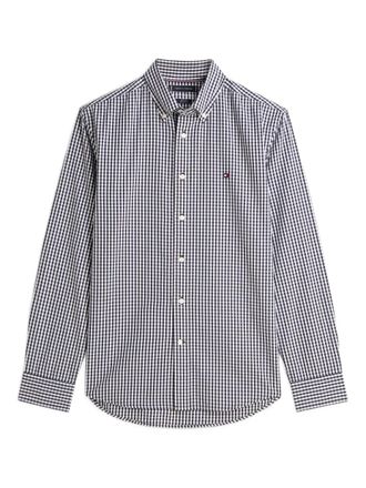 Tommy Hilfiger Overhemd met gingham-ruit en lange mouwen - Wit