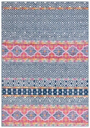Safavieh Alfombra moderno chic de polipropileno azul/blanco, 122 x 183 cm