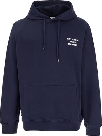 Drôle de Monsieur Blue Hoodie With Logo In Cotton Man